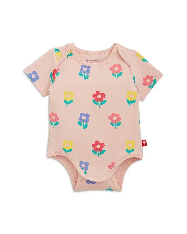 Детский комплект из боди и штанов с магнитными застежками CloudStretch Magnetic Me, Pink Multi — фото 2