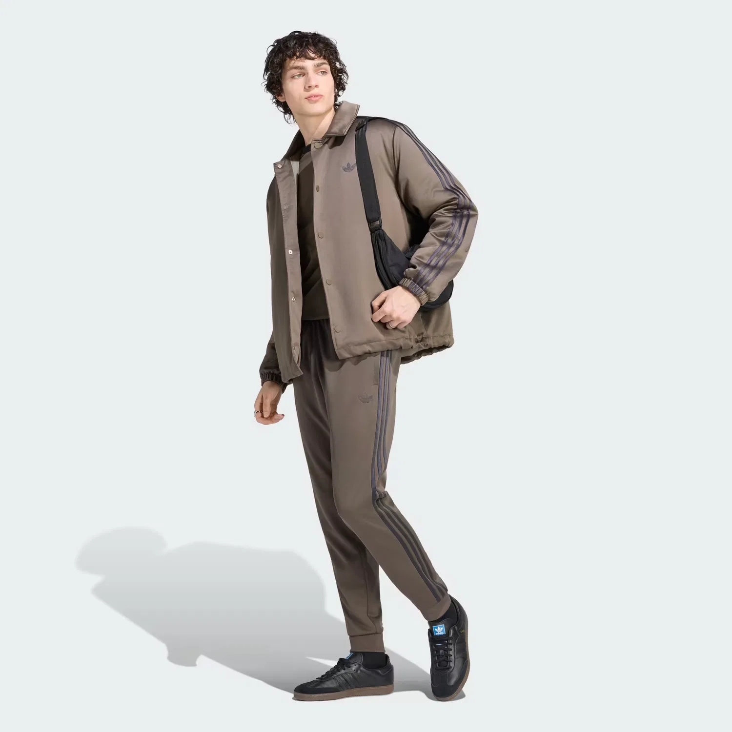 Мужская стеганая куртка из сатина 3 Stripes Adidas Originals, Branch — фото 4