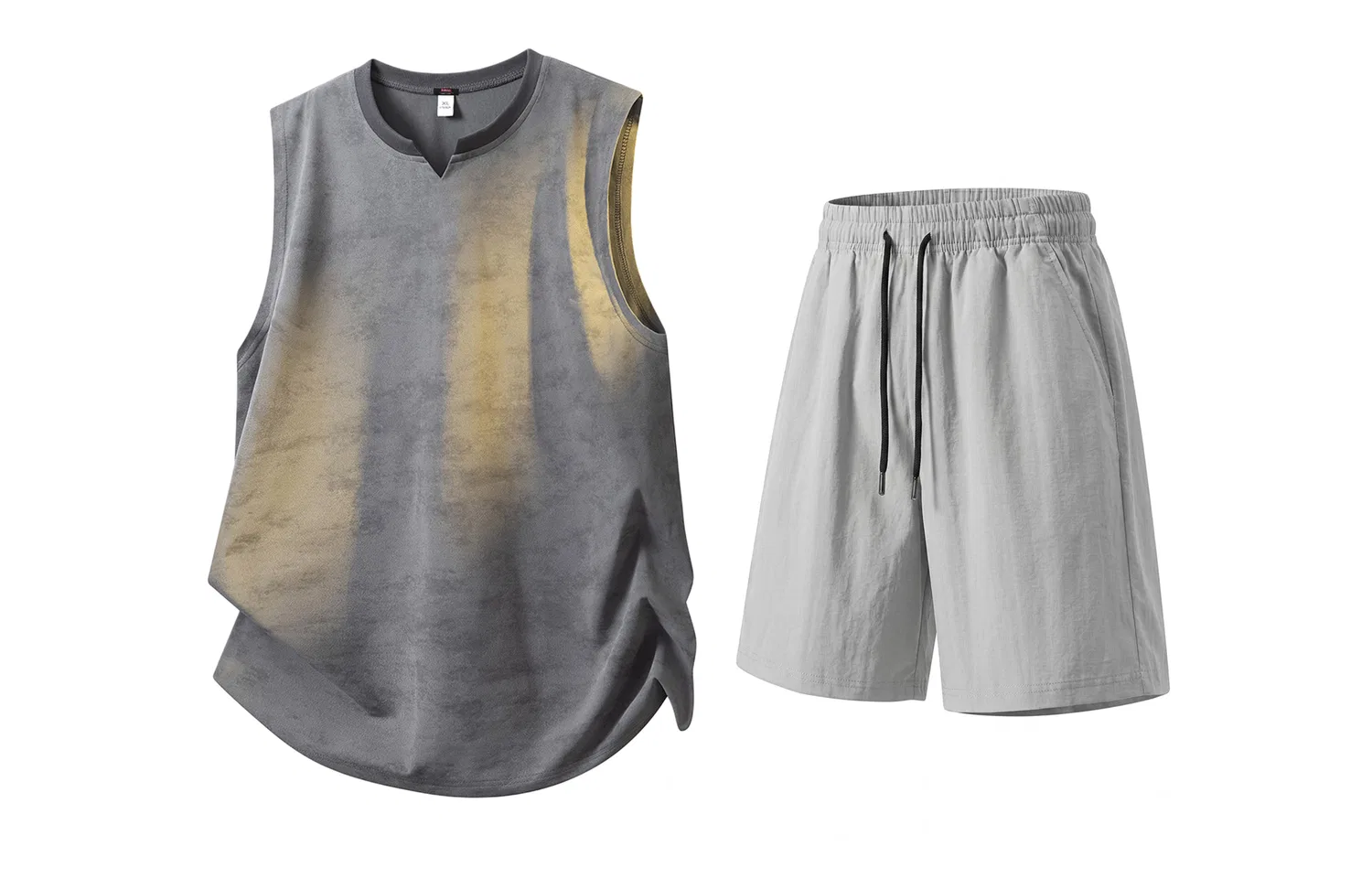 Детский комплект спортивной одежды с V-образным вырезом BALENO, Dark Gray+Light Gray