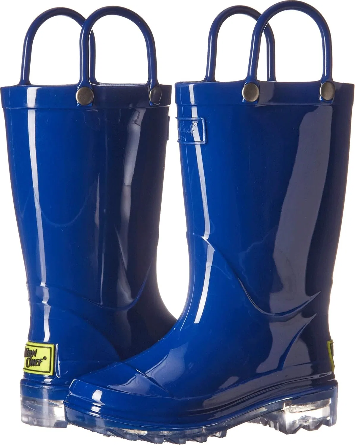 Детские сапоги дождевые с подсветкой и ручками Western Chief, Solid Blue