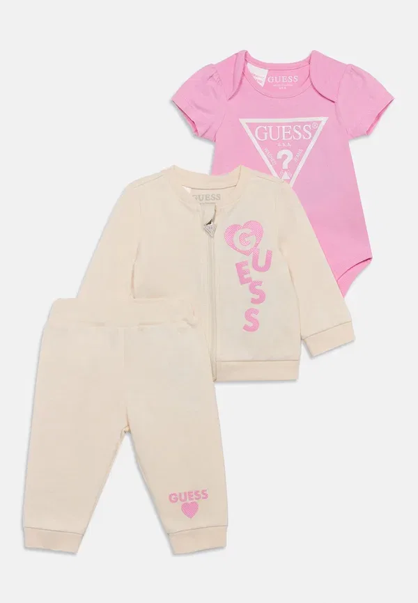 Комплект детских трусиков - боди Guess, белый/кремовый — фото 3