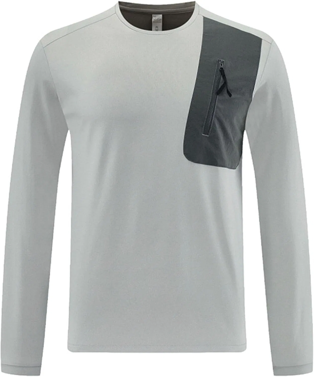 Мужская беговая футболка с карманом, Lightweight, Gray