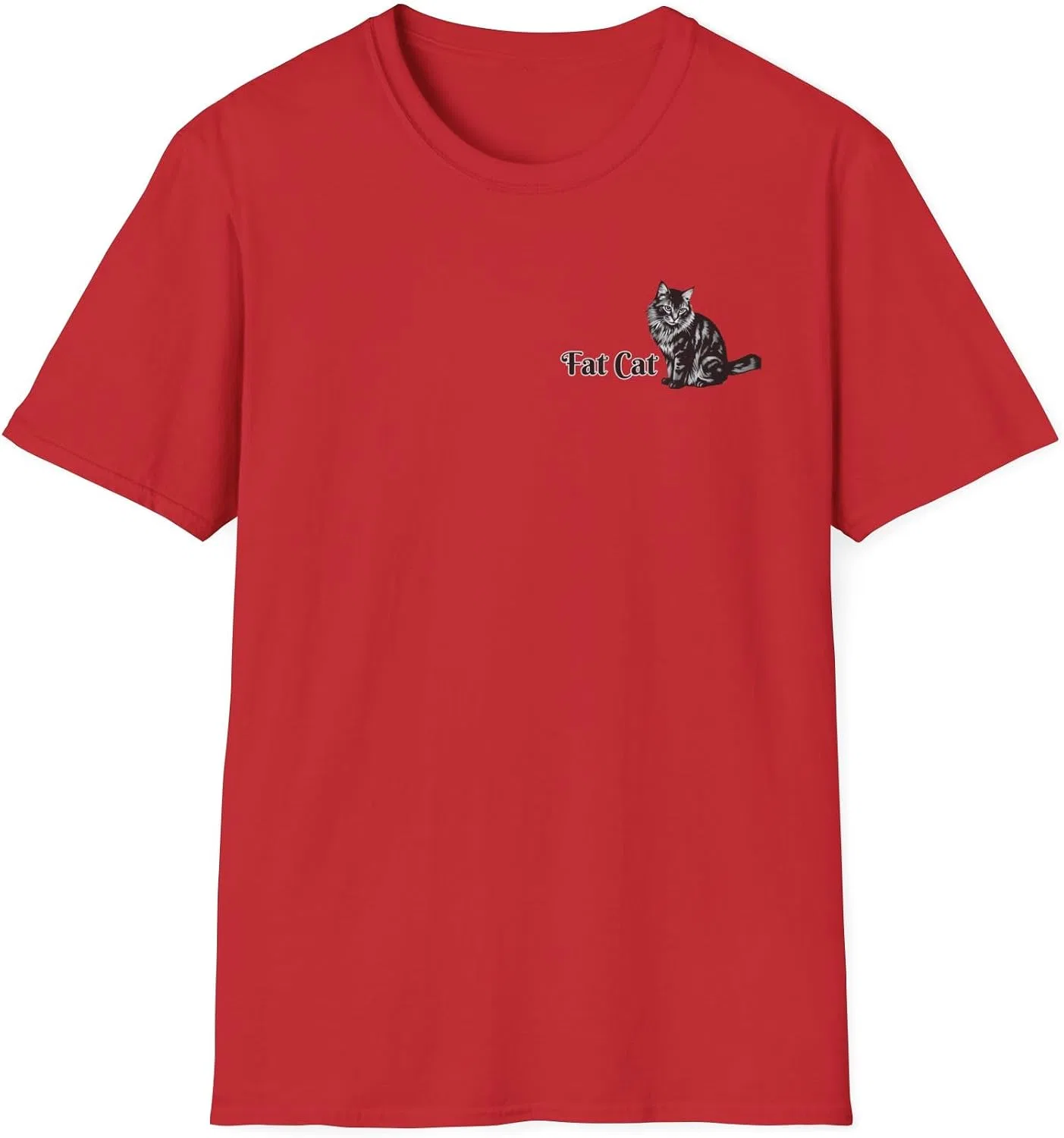 Мужская футболка с котом Softstyle, Red
