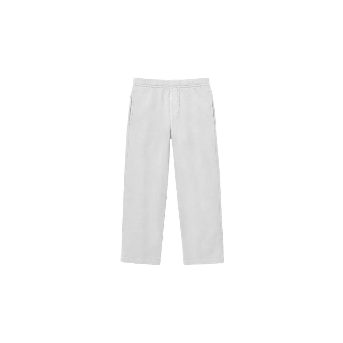 Детские штаны из флиса с прямыми штанинами с карманами City Threads, White
