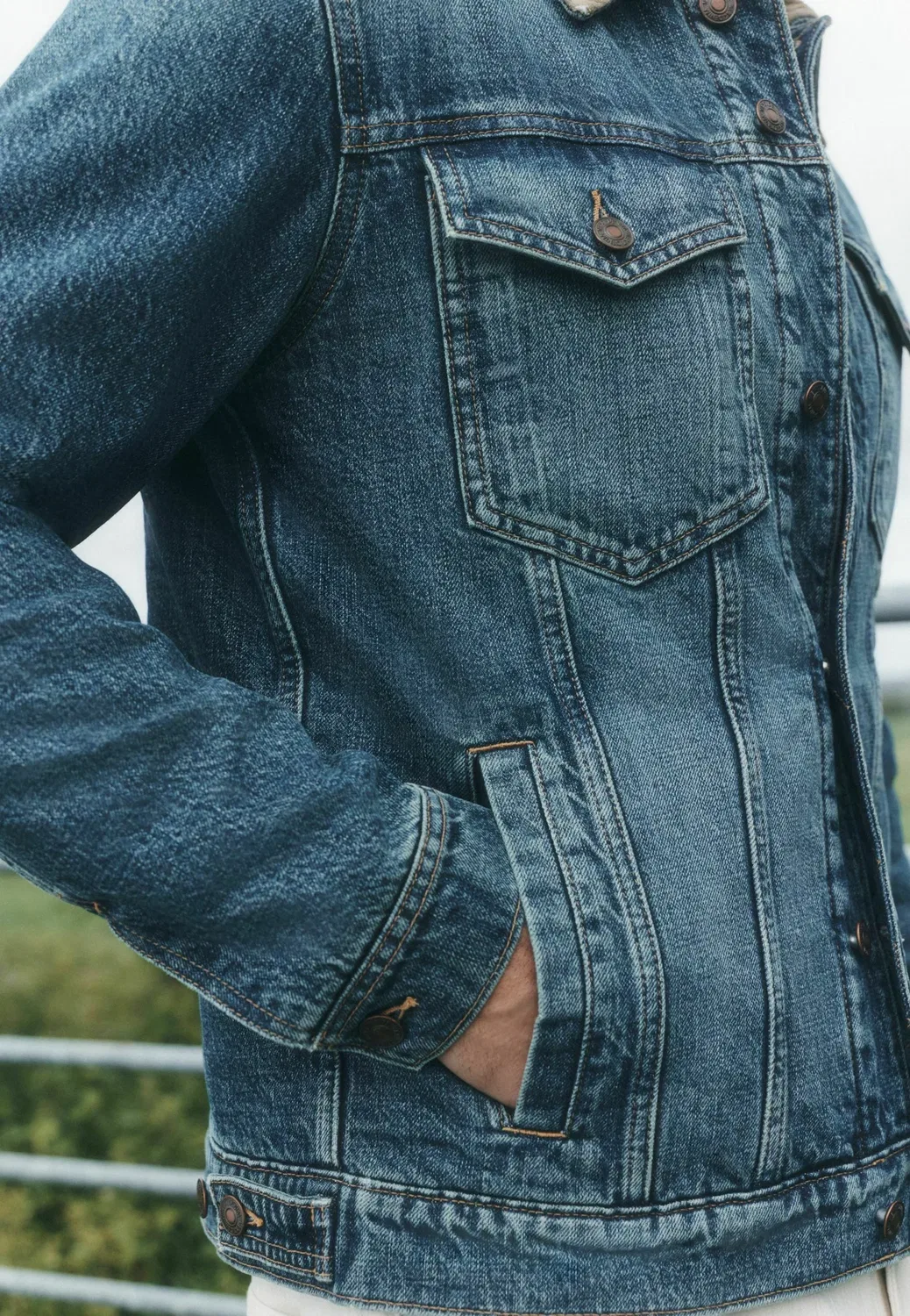 Куртка на подкладке из борга - куртка Next, Denim — фото 3