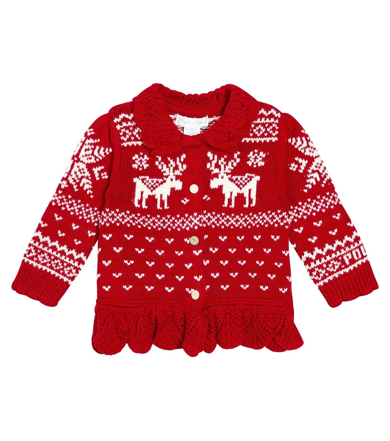 Детский кардиган с интарсией Polo Ralph Lauren Kids, красный
