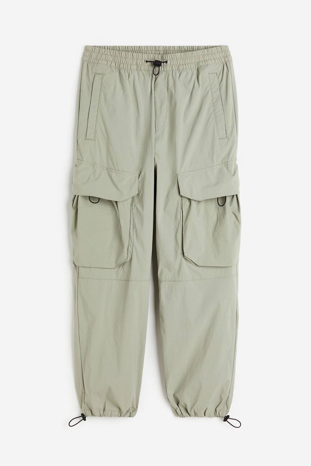 

Брюки H&M Relaxed Fit Nylon Cargo, светло-зеленый