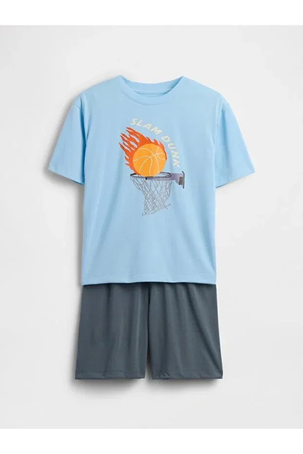 Детские шорты для мальчиков с принтом Recycled Gap, Light Blue