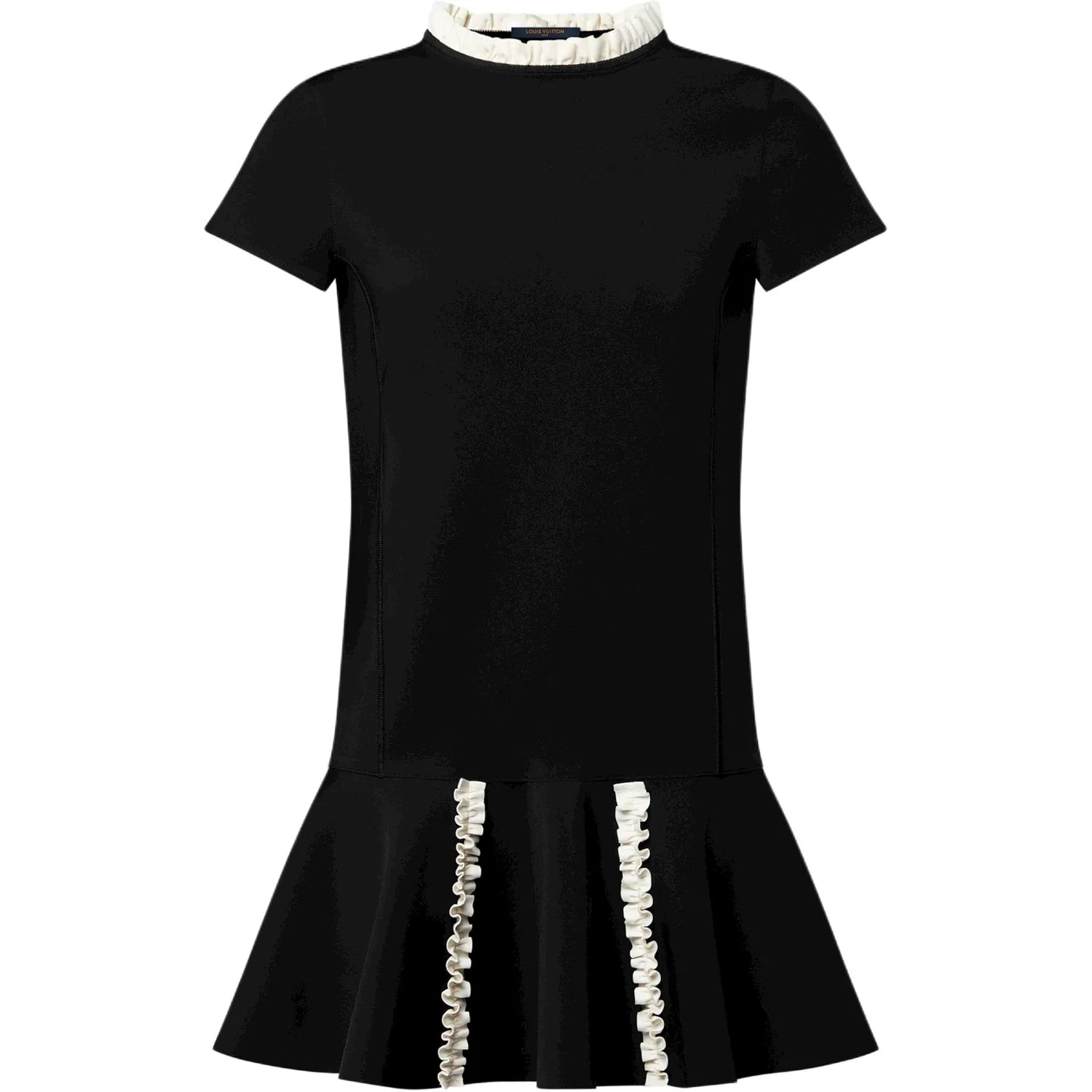 Женское платье с коротким рукавом LOUIS VUITTON, Black & White