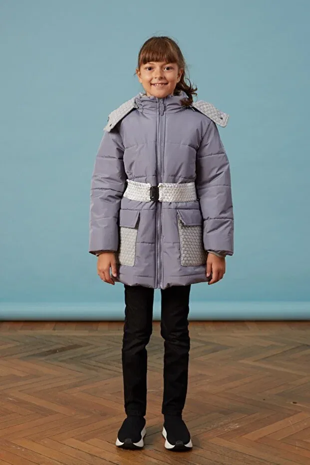 Детское пальто для девочек с длинным рукавом Men Anorak, Gray