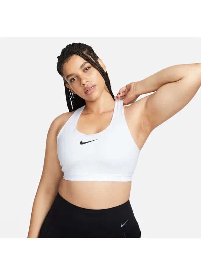 Бюстгальтер спортивный с высокой поддержкой Dri-Fit Swoosh Nike, белый — фото 3