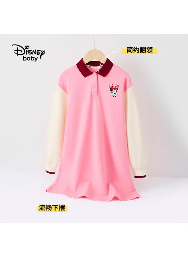Платье с длинным рукавом поло Disney Baby, розовый