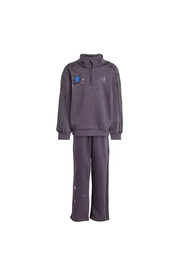 Детский спортивный костюм для девочек с длинным рукавом Adidas, Purple — фото 2