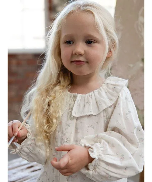 Детская блузка с длинным рукавомиз муслина Solange Snow JAMIE KAY, Ivory