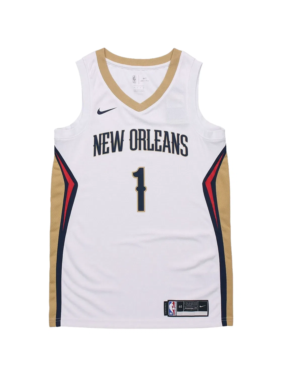 Топ New Orleans Pelicans Association Edition Dri-FIT NBA Swingman Nike, белый