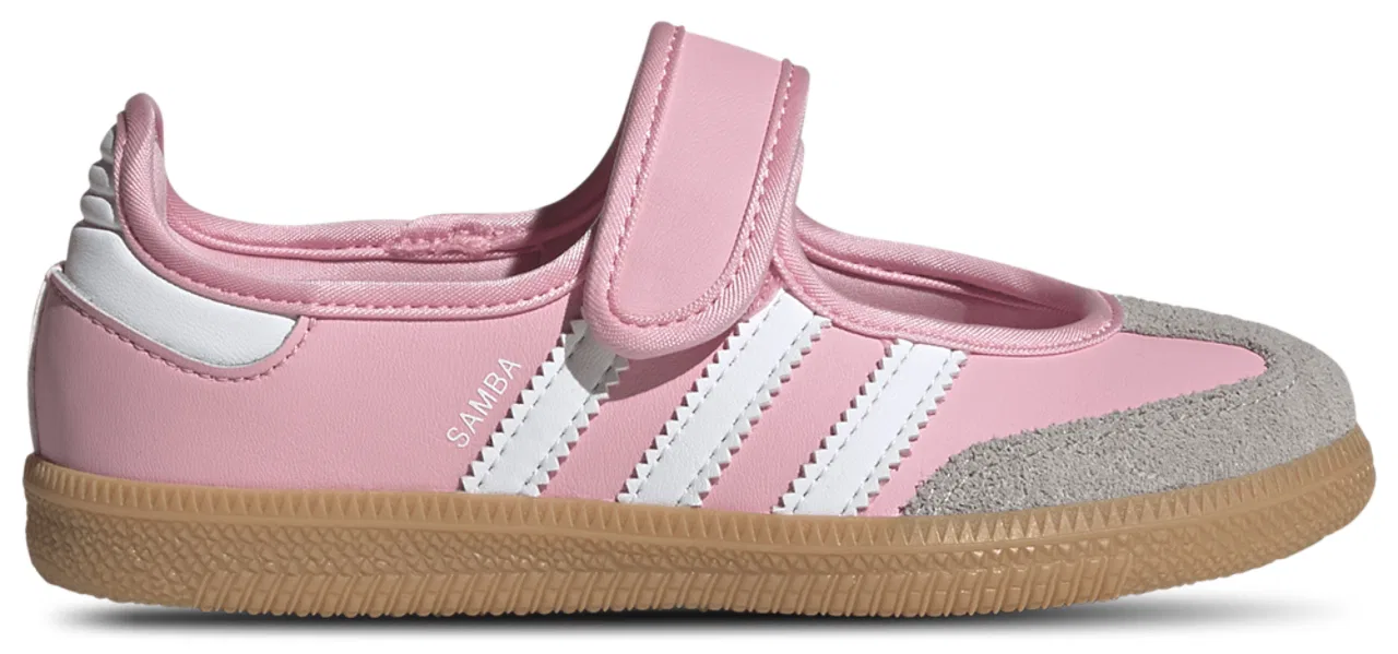 Кроссовки для девочек Samba Jane Adidas, цвет White/Light Pink/Gum