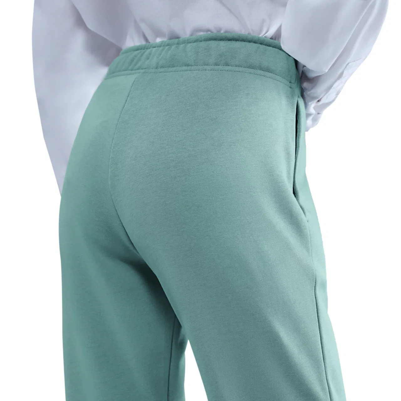 Женские брюки Club Fleece Mid Rise Pant Nike, цвет Cannon/White — фото 2