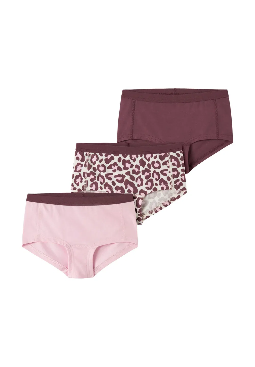 Nkfhipster 3p leo noos - briefs Name It, Antique Whitepack:W Wild Ginger Parfait Pink