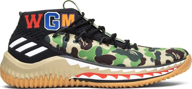 

Кроссовки Adidas A Bathing Ape x Dame 4 'Green Camo', зеленый