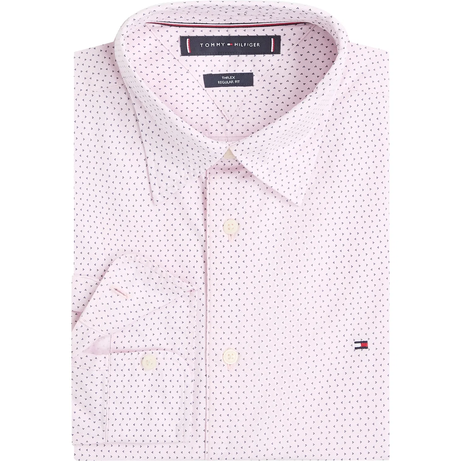 Мужская рубашка с принтом Tommy Hilfiger, Pink Lily — фото 4