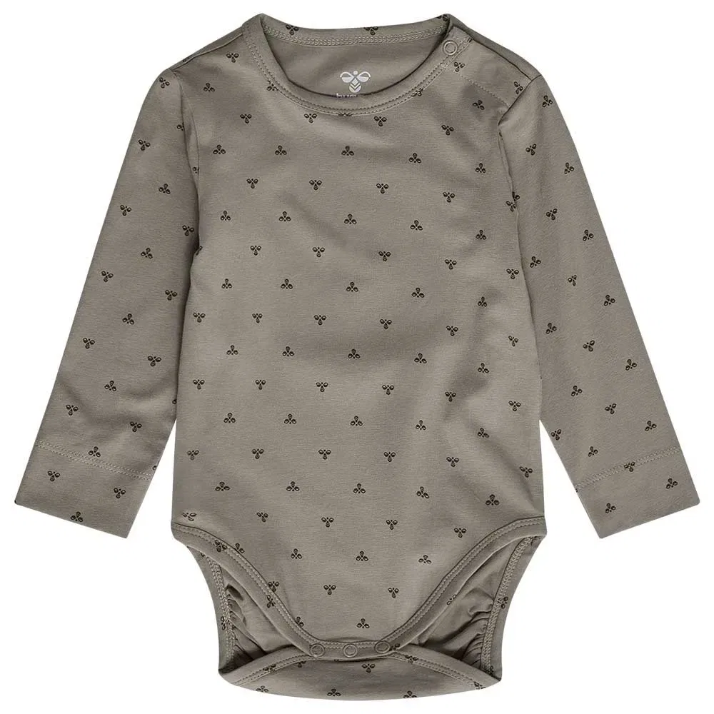 Боди с длинным рукавом Mini Bee AOP Hummel, зеленый