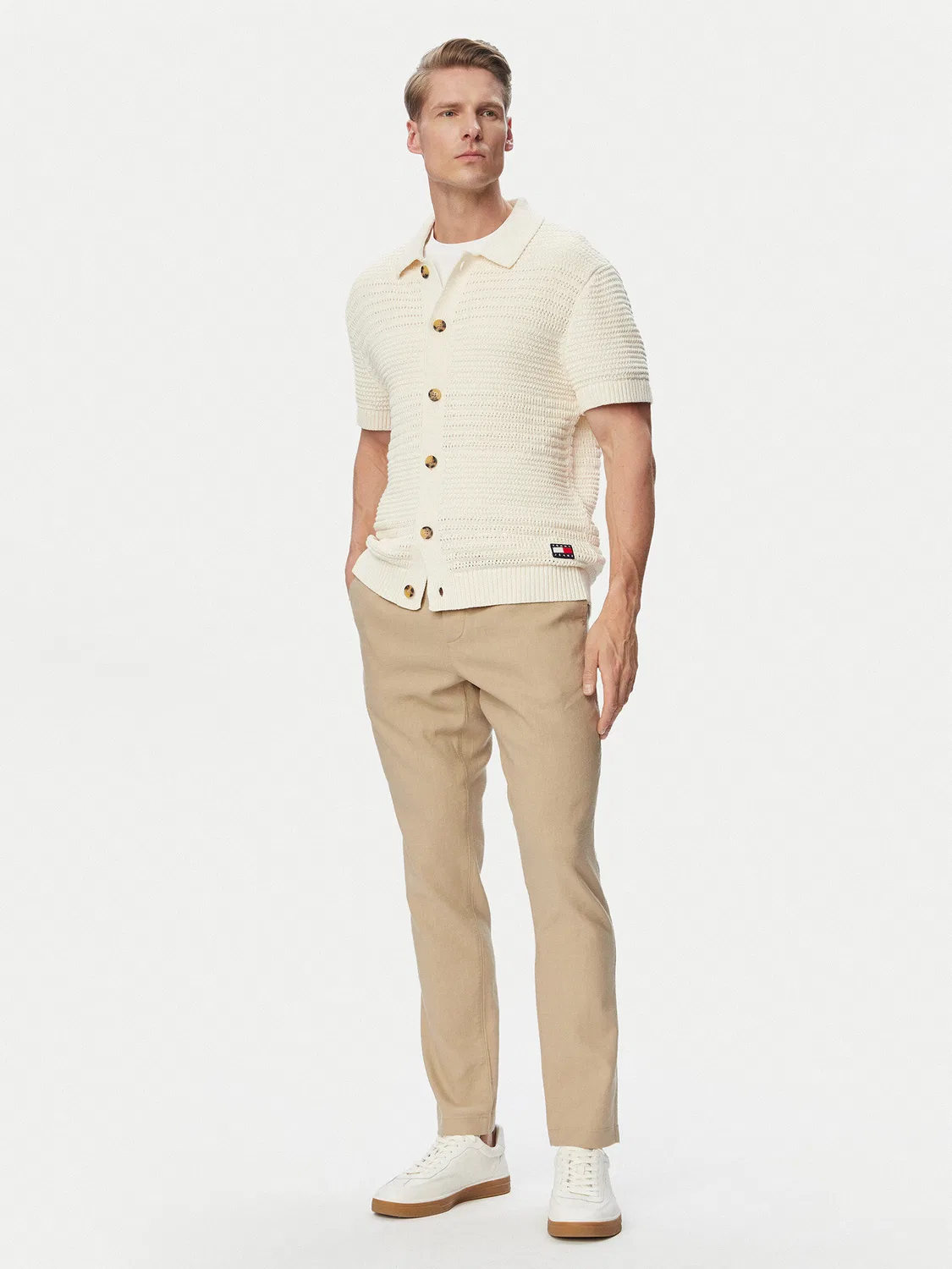 Мужские чиносы стандартного кроя Harlem Tommy Hilfiger, бежевый — фото 2