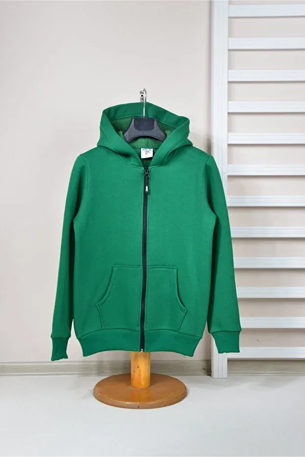 Детский кардиган на молнии толстый Kidspitircik, Green