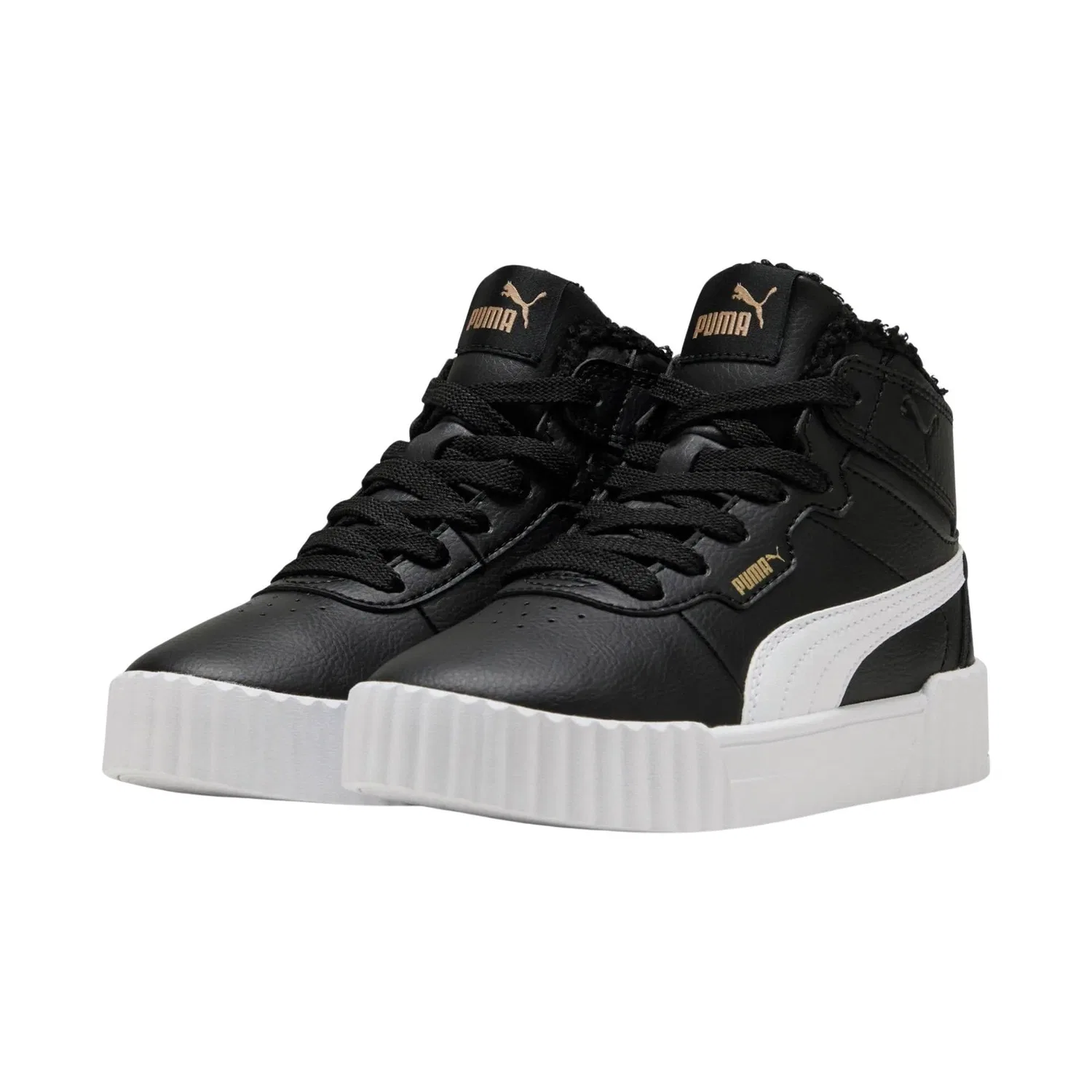 Детские кроссовки для девочек с шнуровкой Cute 3.0 Mid Wtr Ps PUMA PUMA Black PUMA White