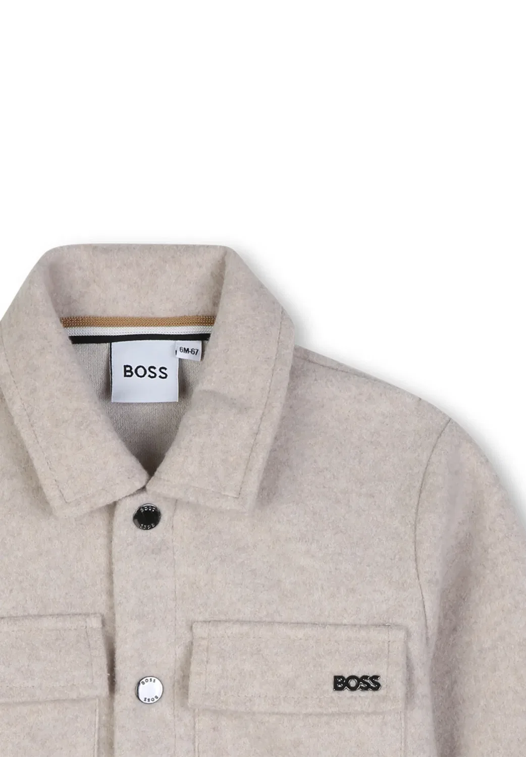 Veste siglee - легкая куртка Boss Kidswear, Ecru Chine — фото 3