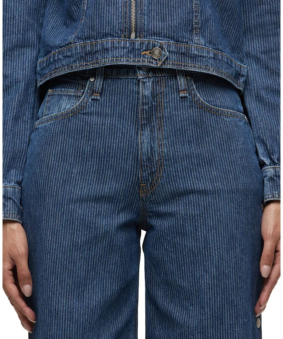 Джинсы с высокой посадкой и широкими штанинами James Hudson Jeans, Bedford Co — фото 4