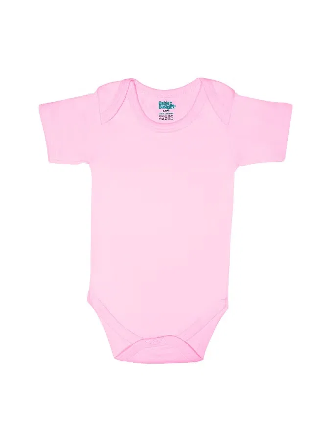 Боди-комбинезон с коротким рукавом, комплект из 6, Babies Basic, розовый — фото 3