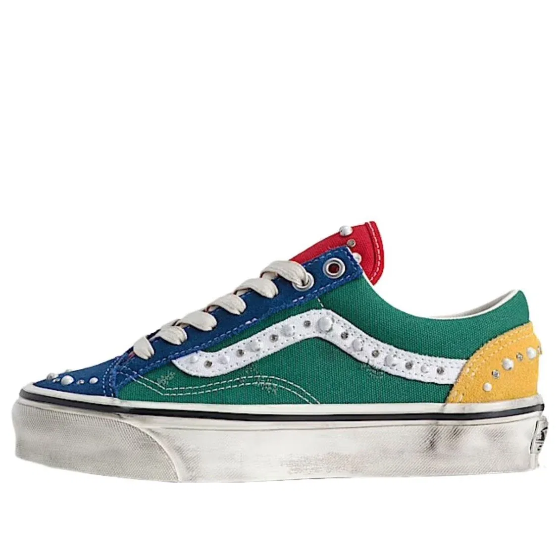 Детские кроссовки с верхом из канваса Premium Old Skool 36 'Pearlized Yacht Club Green' Vans, Pearlized Yacht Club Green / Multi