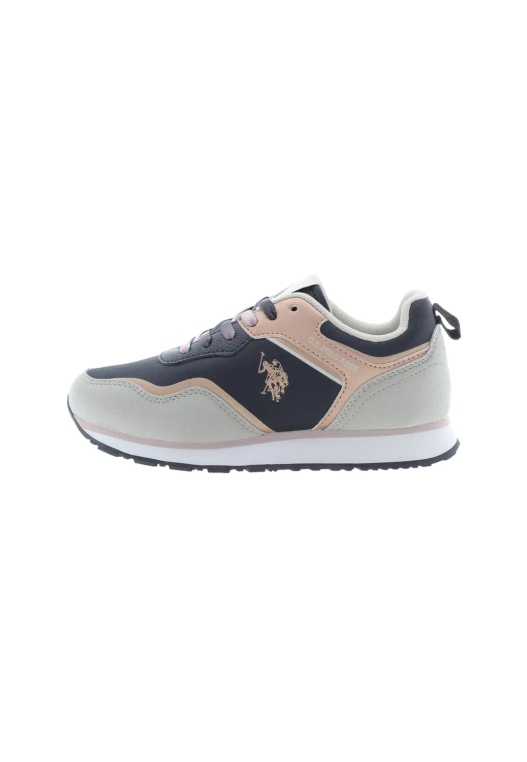 Детские кроссовки для мальчиков на шнуровке Nobik010k/Cnh3 U.S. POLO ASSN., Black Beige