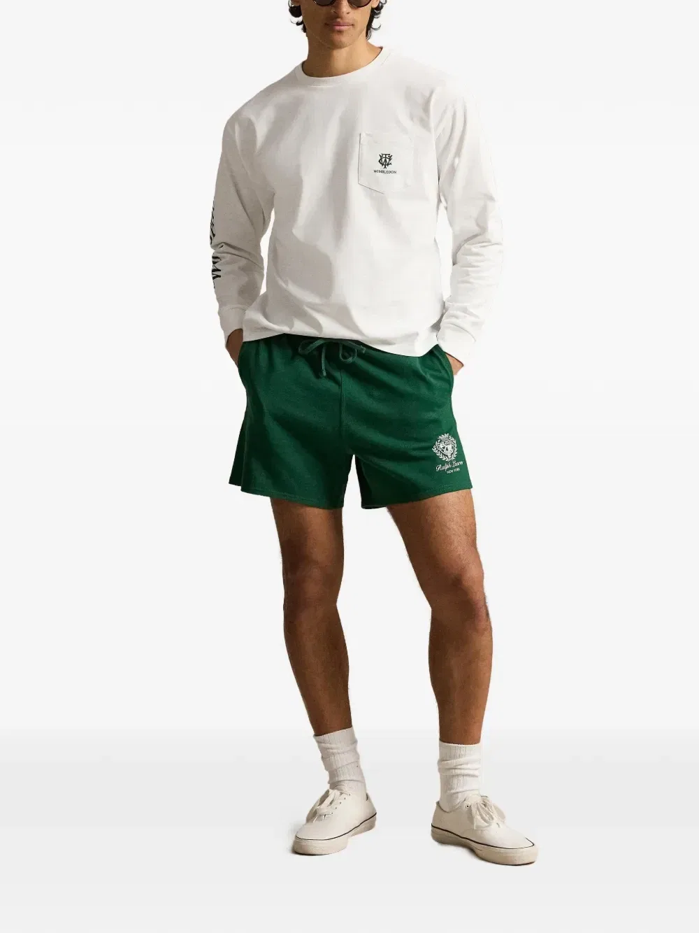 Толстовка Wimbledon с карманом Polo Ralph Lauren, белый — фото 2