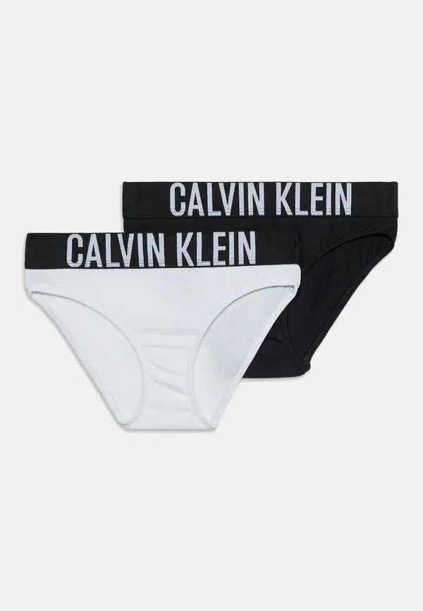 Комплект из 2 трусов кружевные Calvin Klein Underwear, белый/черный