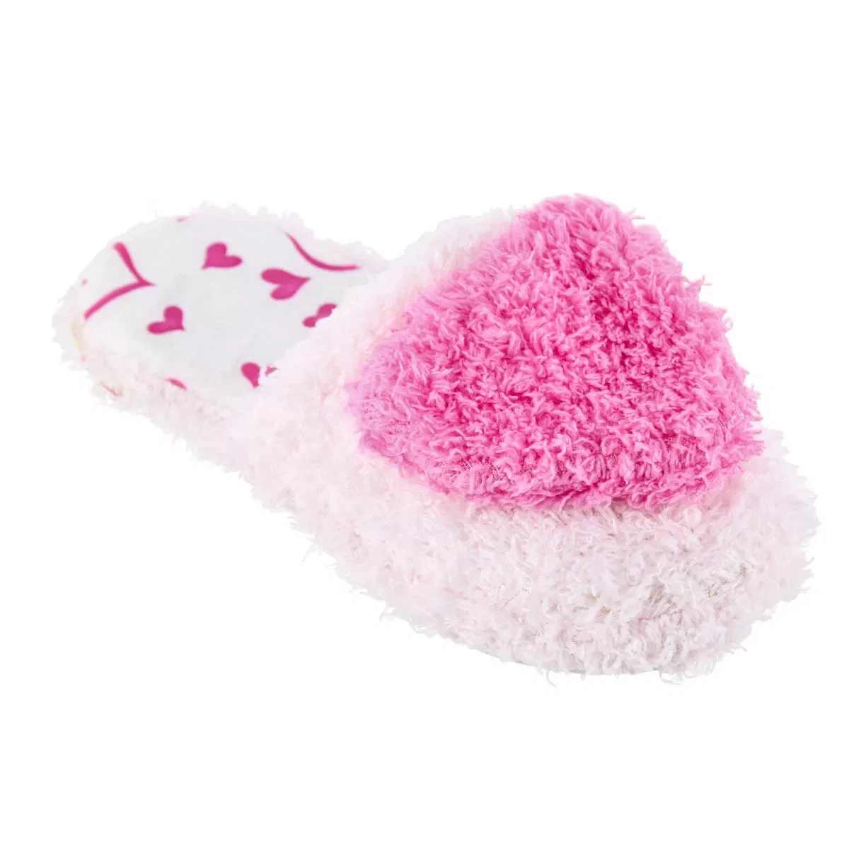 Детские тапочки для девочек с закрытым носком Fluffy Heart Assorted CTM, Pink — фото 2