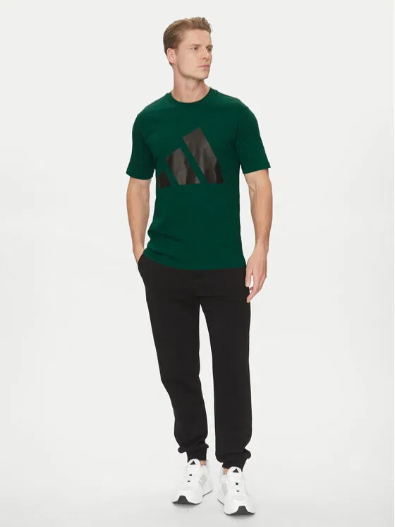 Футболка regular fit Essentials Big Logo Adidas, зеленый — фото 2