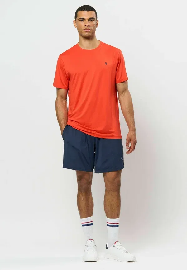 Футболка из хлопка и эластана U.S. Polo Assn. Spicy Orange, оранжевый — фото 2