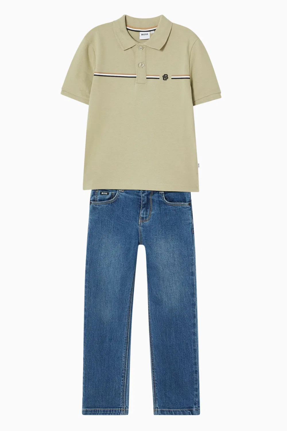 Футболка поло из хлопкового пике BOSS Kidswear — фото 2