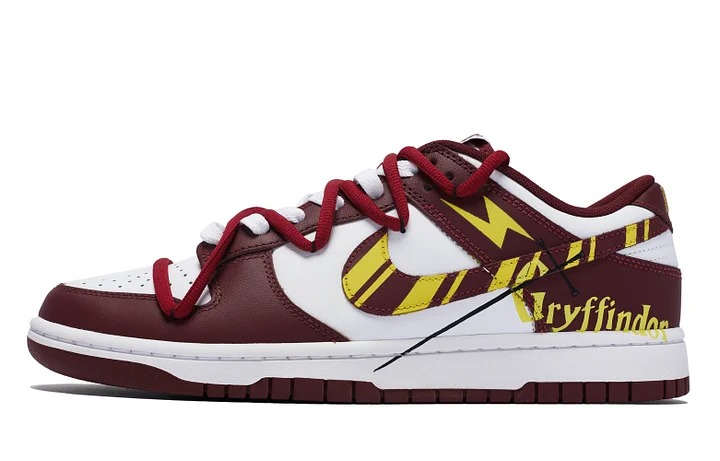 

Кастомизированные кроссовки Nike Dunk Skateboarding Men, красный/белый/желтый