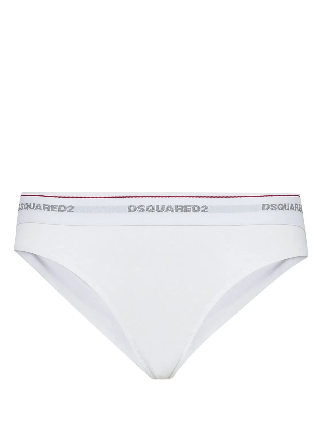 Бразильские трусики с логотипом на поясе DSQUARED2, белый