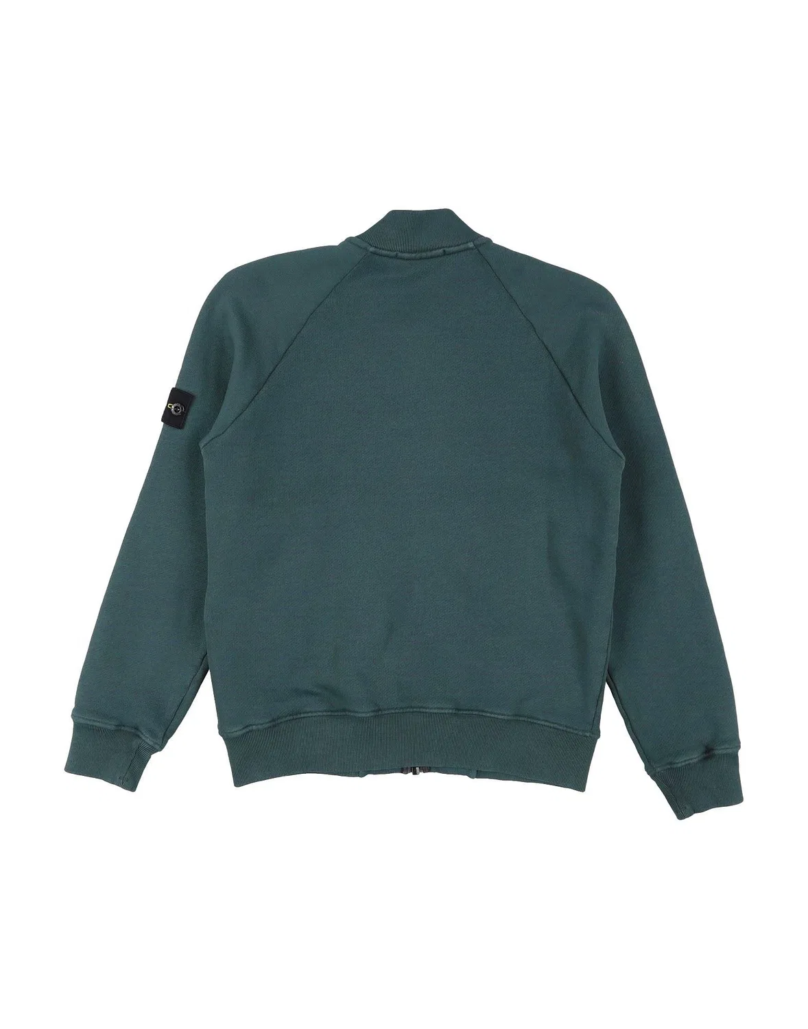 Детское худи с длинным рукавом из футера Stone Island Junior, темно-зеленый — фото 2