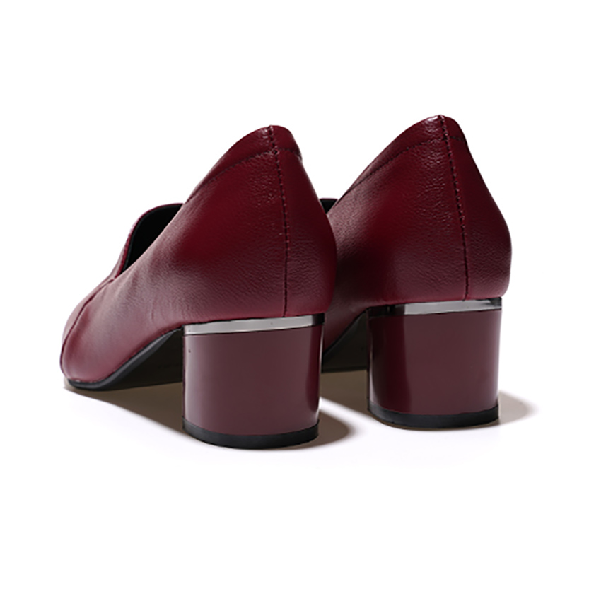 Devanro Женские туфли на платформе с массивным каблуком 5 см красные, цвет Red — фото 2