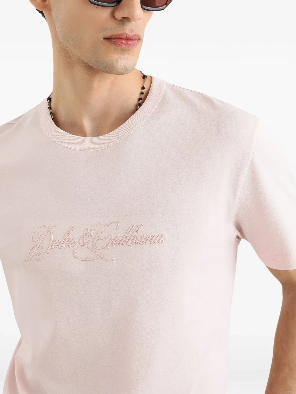 Футболка из хлопка розовая Dolce & Gabbana, розовый — фото 2
