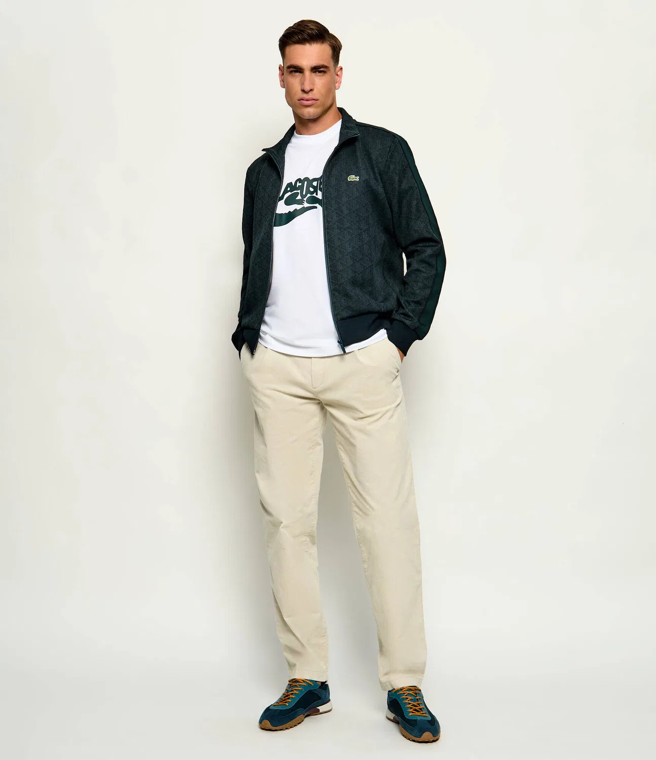 Свитшот с длинным рукавом Lacoste, Verde Bottiglia — фото 2