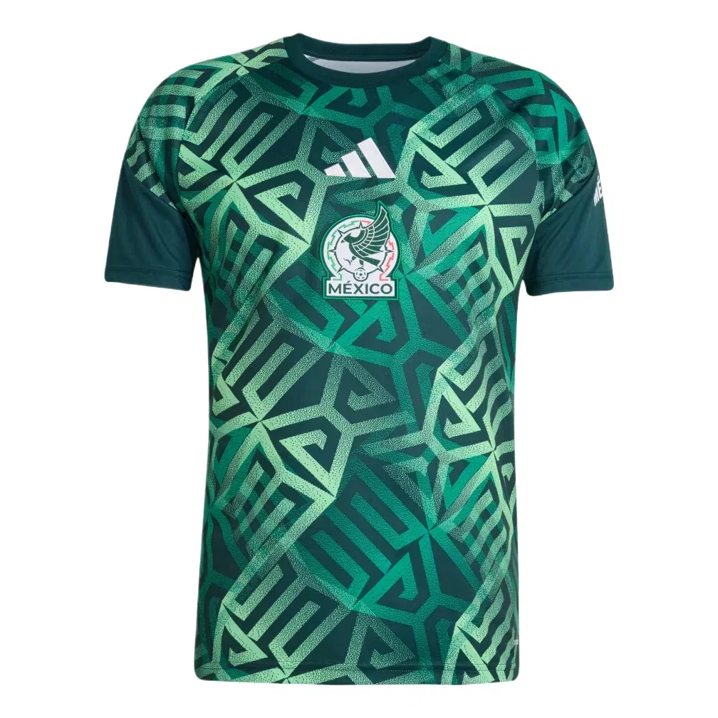Мужская футболка Adidas Mexico 26 Home Pre Match Jersey Aurora Ivy, зеленый