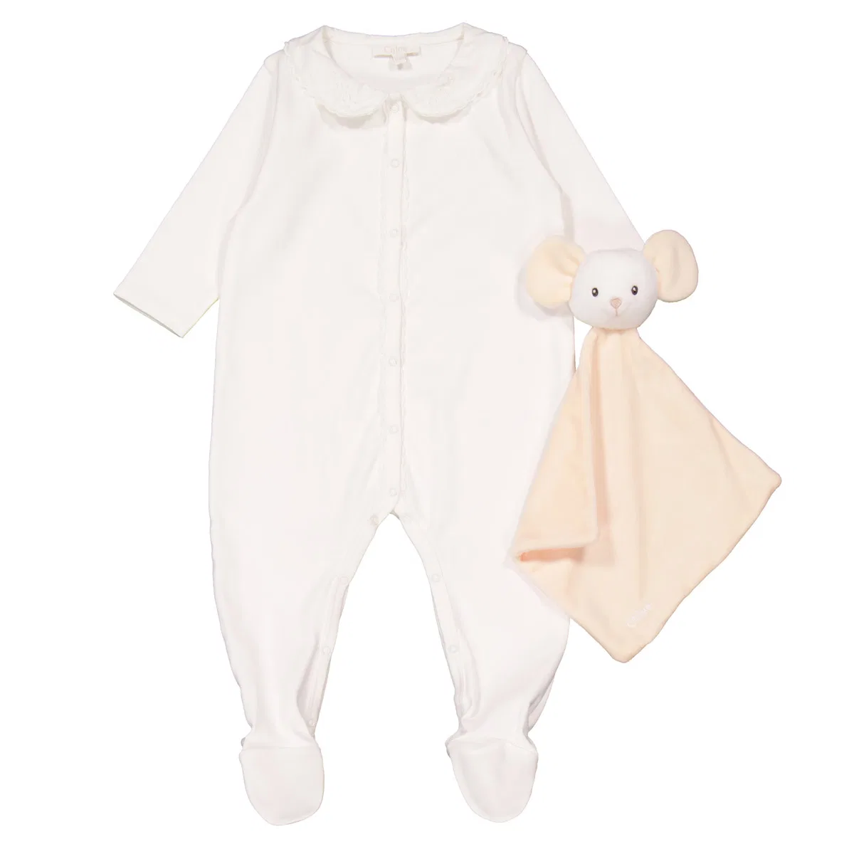 Комплект боди-комбинезон и пустышка Chloé, Offwhite
