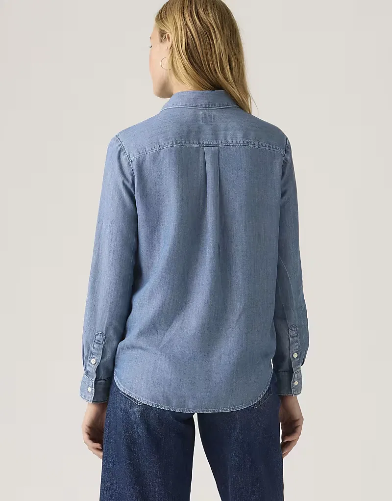 Рубашка-рубашка Levi's Elaine в стиле милитари, синий — фото 3