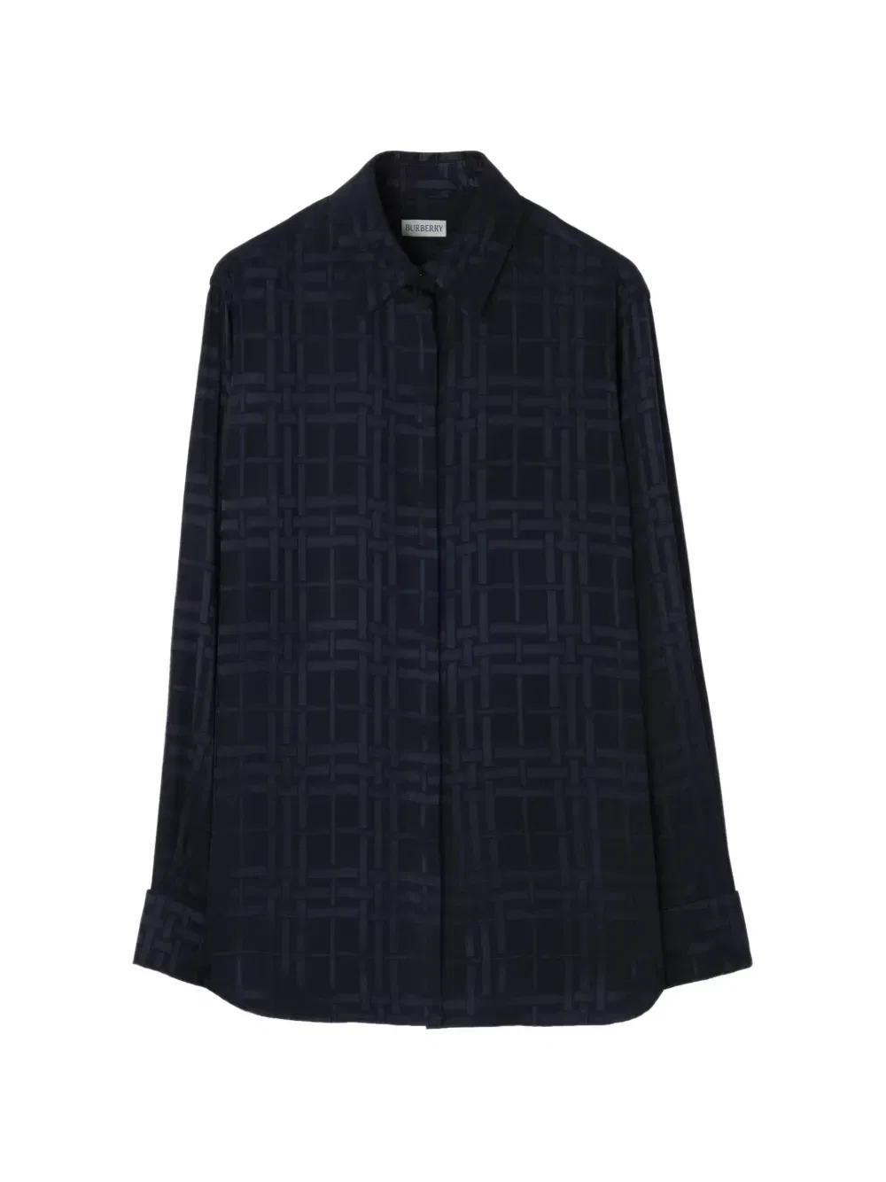 Рубашка с узором BURBERRY, синий