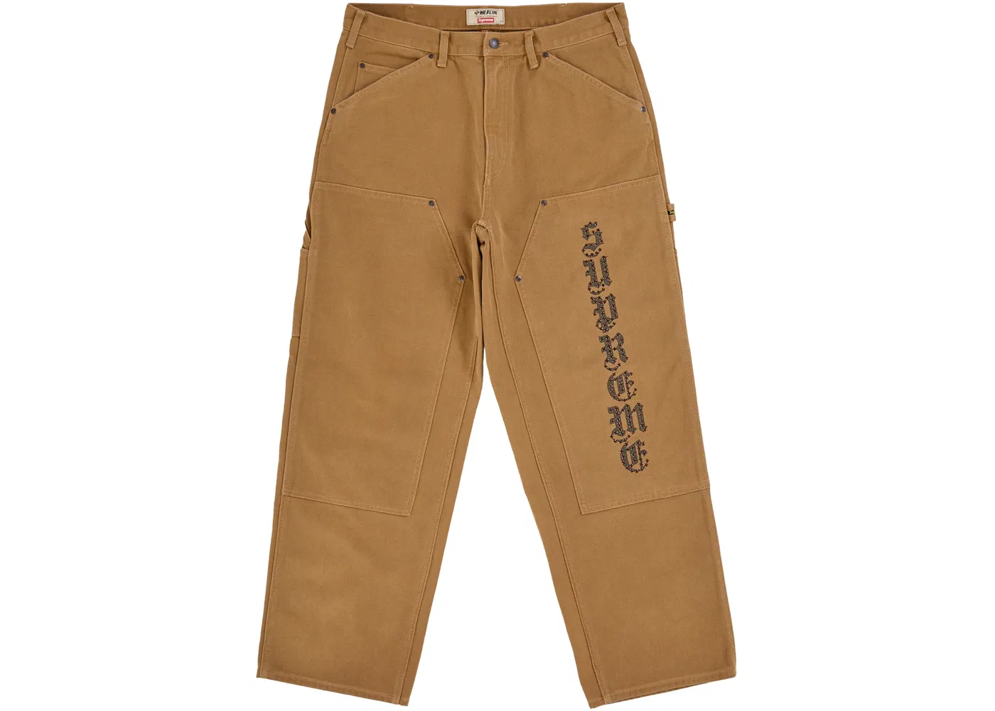 Мужские брюки с двойной коленной вставкой Supreme The Great China Wall Double Knee Painter Pant, Brown